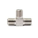 Thread F Socket T Splitter Adaptor Cable TV Aerial Freeview Virgin Media Silver