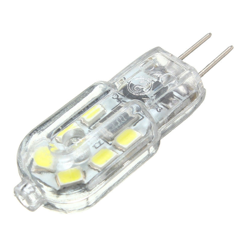 5PCS DC12V G4 2W 2835 Non-dimmable Transparent Cool White 12 LED Light Bulb for Pendant Indoor Use