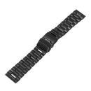 18/20/22/24mm Stainless Steel Double Lock Flip Bracelet Watch Band Link Black