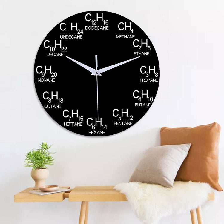 Emoyo ECY062 Chemical Element Table Wall Clock 3D Wall Clock For Home Office Decorations B