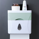 Plastic Tissue Box Storage Case Toilet Paper Roll Holder Phone Cup Rack Shelf Wall Mount