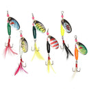 6pcs Spoon Metal Fishing Lures Crankbaits Bass Tackle Hooks Set Spinner Baits