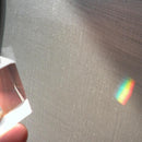 8cm Optical Glass Triple Triangular Prism Physics Teaching Light Spectrum