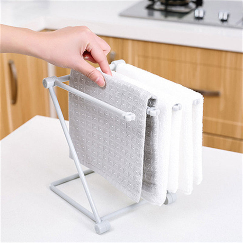 Creative Foldable Vertical Rags Towel Holder Hanger Rag Storage Table Storage Cup Racks