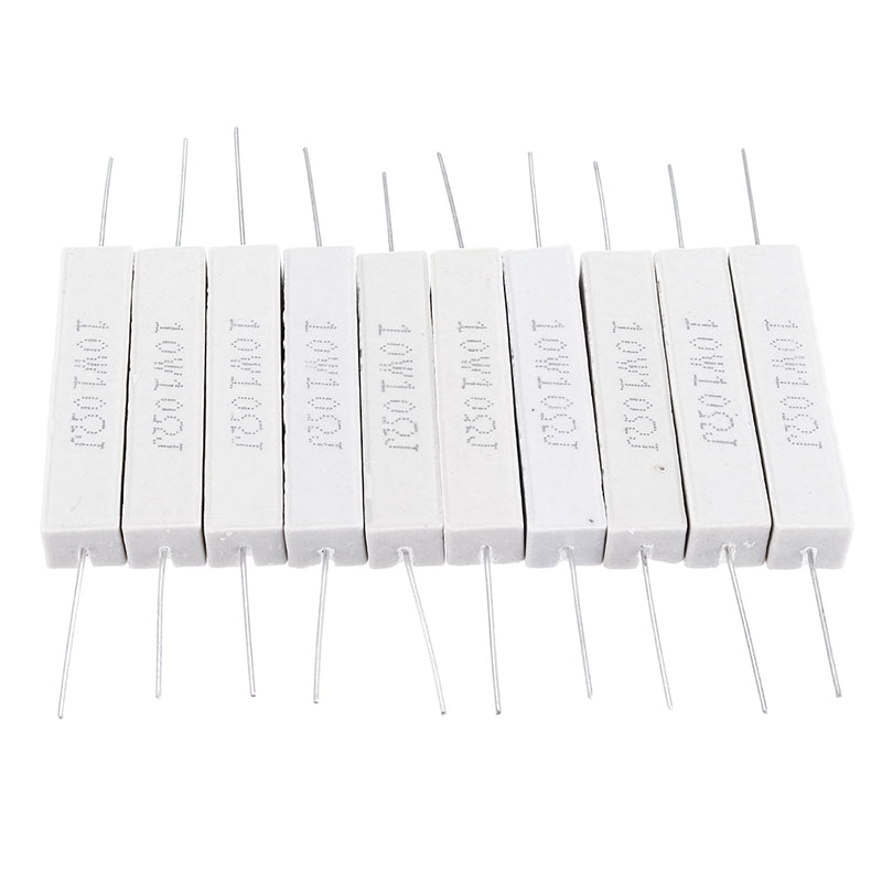 50pcs 10W 10 ohm 10R Ceramic Cement Resistor