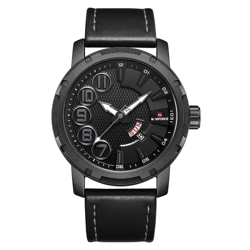 NAVIFORCE 9154 Unique Design Waterproof Men Watch Week Display Sport Quartz Watches