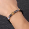 Vintage Agate Beads Alloy Lion Head Beaded Bracelet Ethnic Jewelry For Men