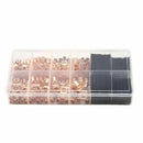 260 PCS SC6-SC25 Copper Ring Lug Terminal Mixed Shrink Tubing Cover With Box