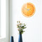 Loskii CC093 Creative Orange Wall Clock Mute Wall Clock Quartz Wall Clock For Home Office Decorations