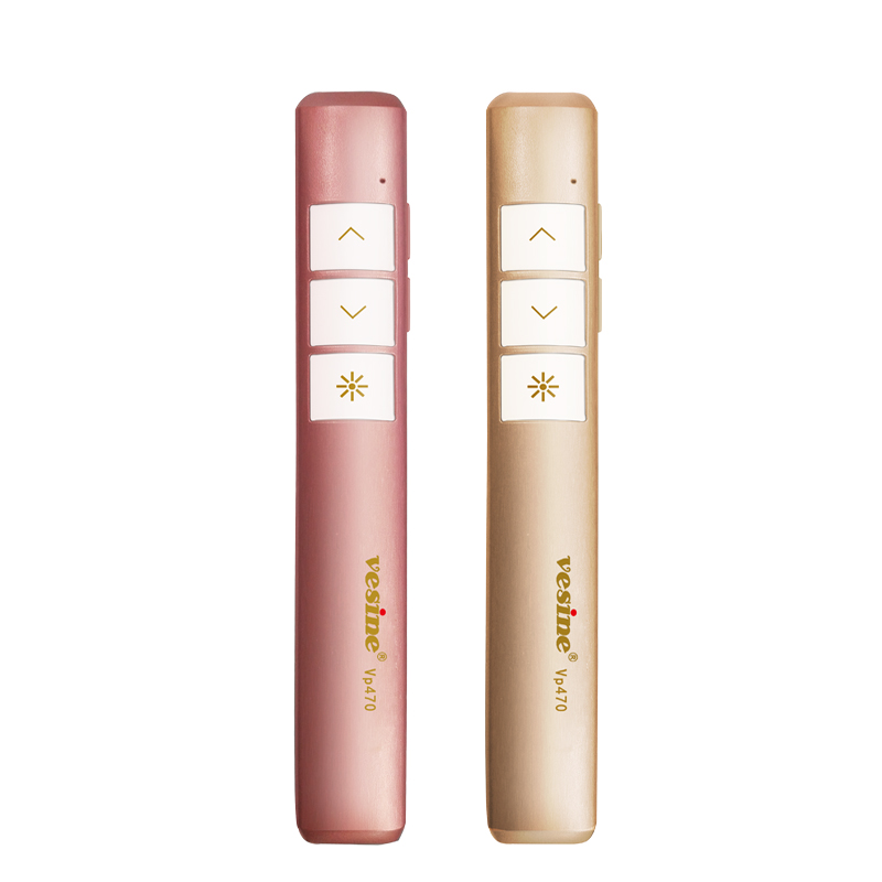 Vesine VP470 Rechargeable Wireless Presenter Laser Flip Pen PPT Laser Page Pen Clicker Presentation Pen USB Remote Control Supports Hyperlink Function