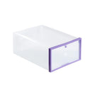 Foldable Clear Plastic Shoe Boxes Storage Organizer Stackable Tidy Display Box Baskets