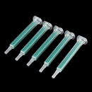 5Pcs/set 50ml 1:1 AB Glue Tube Dual Glue Cartridge Two Component Dispenser Tube with Mixing Tube Mixing Syringe for Industrial Glue Applicator