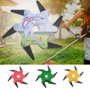 Updated Grass Trimmer Head 6 Teeth Blade Trimmer Head Brush Cutter Blade for Lawnmower Green Yellow