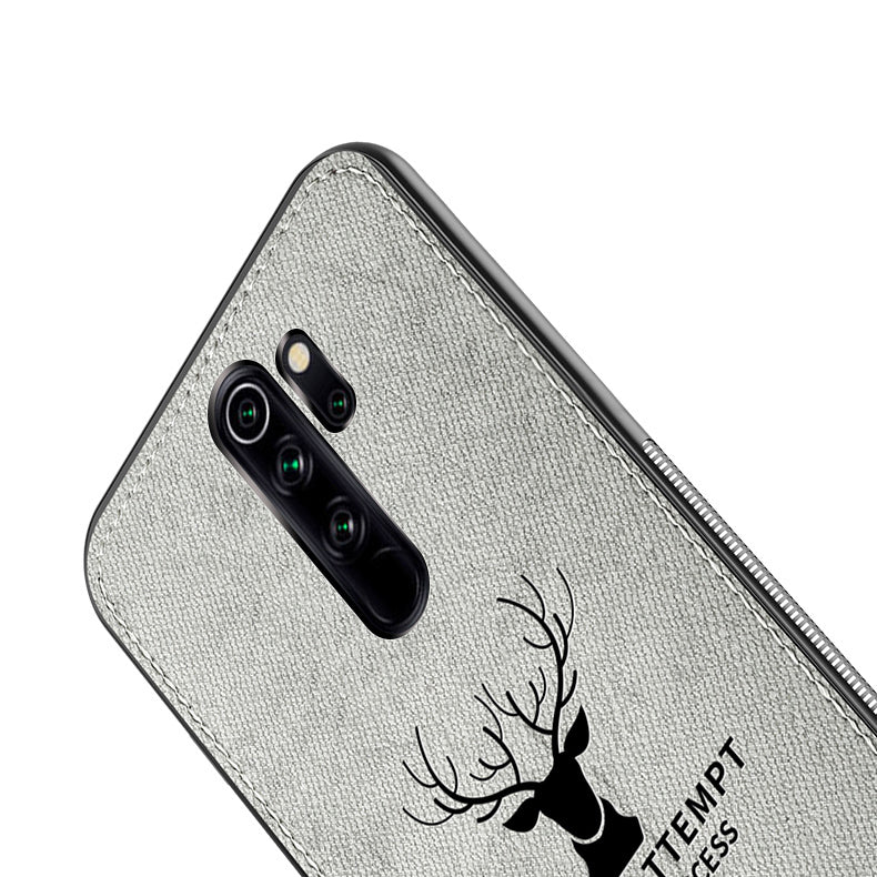 Bakeey Deer Luxury Canvas Cloth Shockproof Anti-fingerprint Protective Case for Xiaomi Redmi Note 8 Pro