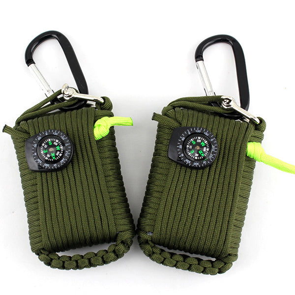 22 In1 Multifunction Outdoor Fishing Survival Kit Parachute Cord First Aid Emergency Survival Tools
