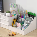 Plastic Desktop Makeup Cosmetic Organizer Cosmetic Storage Box Stationery Pen Holder Home Decorations