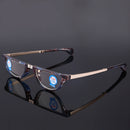 KCASA Resin Film Anti-blue Reading Glasses Shell-shaped Folding Presbyopic Glasses With Case