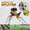 3/4 Inch 2 Way Brass Hose Faucet Manifold Garden Tap Splitter Water Segregator Pipe Divider Switcher Control Shut Off Valve Y-Type Ball Valve