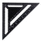 Raitool AR01 43X30X30cm Metric Aluminum Alloy Triangle Ruler Black Triangular Ruler