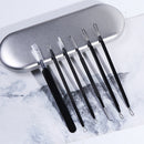 6Pcs Acne Needle To Blackhead  Acne Remover Nail Jewelry Tweezers Clip Tool Set