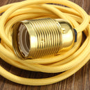 E27 3M Wire Vintage Fabric Flex Cable Pendant Light Bulb Adapter Lamp Holder Socket