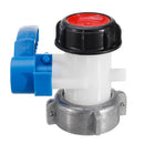 DN40/50 IBC Universal Hose Connector Tap Shut Off Garden Accessories Coarse Thread Tote Tank Adapter Butterfly Valve Fitting Parts for Home Garden