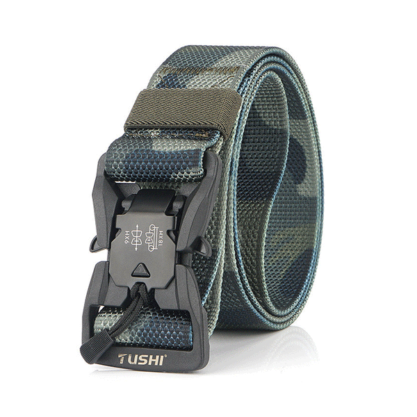 TUSHI CM9S 125cm Magnetic Buckle Heavy Duty Tactical Belt Camouflage Quick Release Nylon Waist Belt