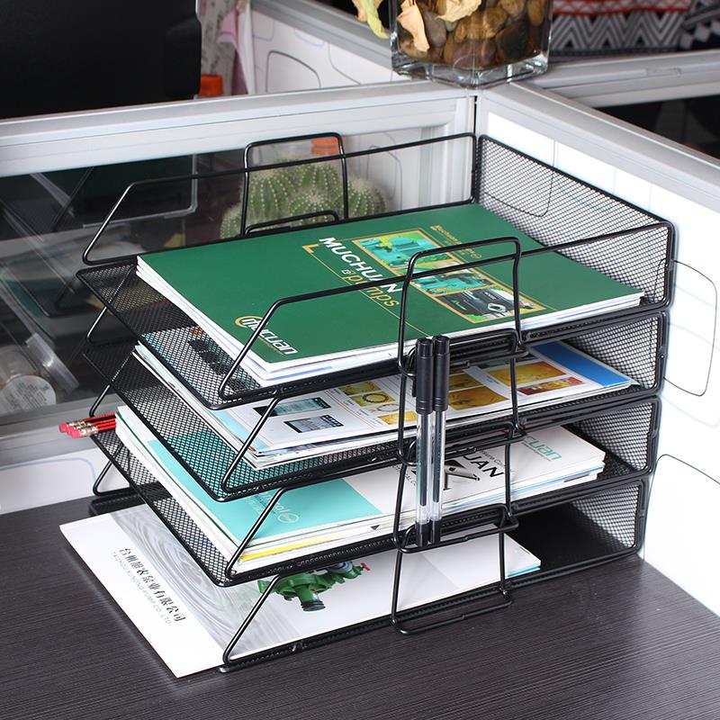 Creative Single Layer File Holder Files Rack Stackable Multi-layer Storage bookshelf Desktop Organizer