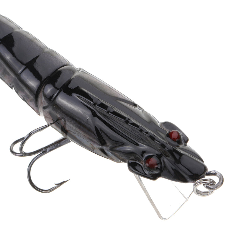ZANLURE 13cm 18g 3D Eyes Shrimp Lure ABS Artificial Fishing Bait With Hooks Fishing Tackle