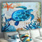 Retro Ocean Sea Animal Tapestry Mandala Hippie Wall Hanging Decor Bedspread