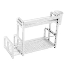 2 Tier Jars Spice Pot Stand Kitchen Holder Chopping Shelf Rack Storage Organizer