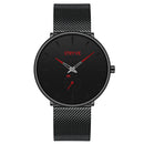 STRYVE S9501 Fshion Men Simple Dial Full Mesh Steel Strap Independent second Dial Quartz Watch