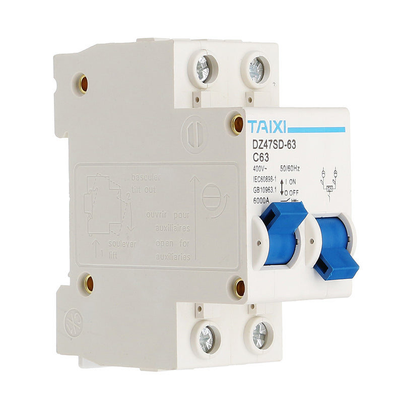 TAIXI DZ47SD-63 63A 50Hz/60Hz Circuit Breaker Dual Power Manual Transfer Switch
