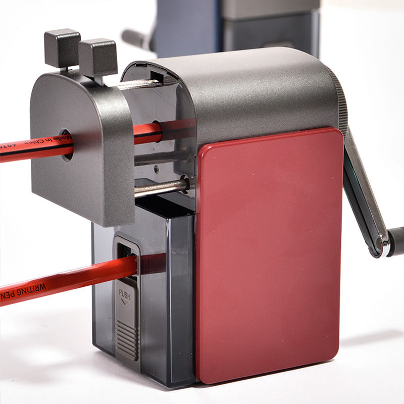 XIAOMI Ecosystem Deli 71150 2 Holes Metal Manual Pencil Sharpener Hand Crank Pencil Cutter Students Stationery Office School Supplies