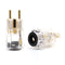 LEORY P-029E/C-029 EU version Power Plug IEC Audio Connector HiFi Brass For Audio Power Cable For Speaker