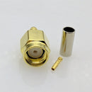 10pcs RP-SMA Female Jack RF SMA Connector for 50-1.5 For RG174 RG316 LMR100 coaxial Cable