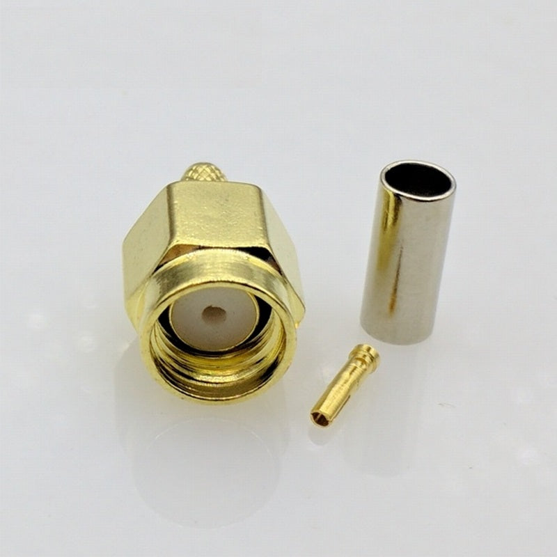 10pcs RP-SMA Female Jack RF SMA Connector for 50-1.5 For RG174 RG316 LMR100 coaxial Cable