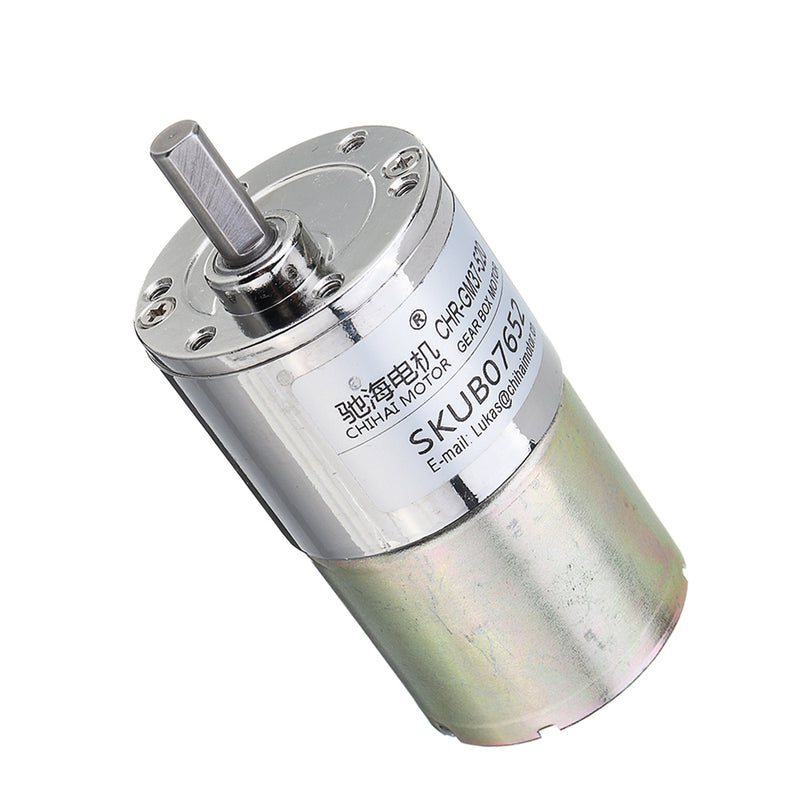 ChiHai CHR-37GB-520S DC Motor 12V 1:150 52rpm Permanent Magnet Carbon Brush Reduction Gear Motor