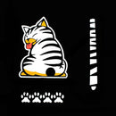 3D Car Stickers Cartoon White Cat Moving Tail Rear Window Wiper Reflective Decals