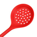 Heat Resistant Silicone Colander Slotted Spoon Long Handle Strainer Kitchenware