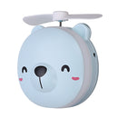 USB Rechargeable Mini Portable Fan with Makeup Mirror Led Light Pocket Handheld Fan