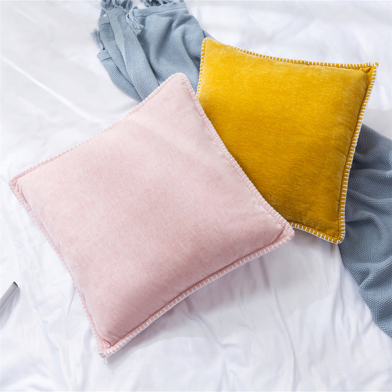 Chenille Throw Pillow Case Cushion Cover Seat Sofa Case Home Bedroom Decor 45 x 45cm