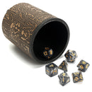 7Pcs Multisided Dice Polyhedral Dice Set D4-D20 Dice with Dice Cup Games