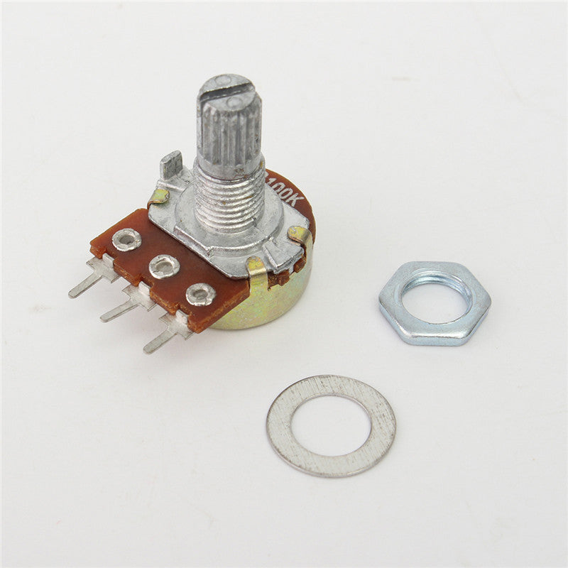 50Pcs WH148 B100K Linear Potentiometer 15mm Shaft With Nuts And Washers Hot