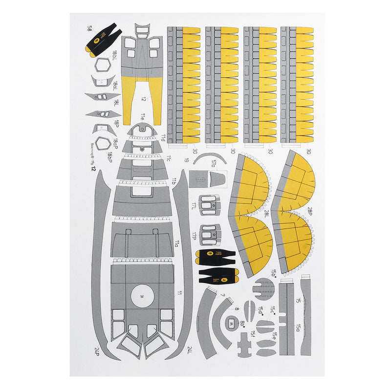 1:47 Scale Boeing B-17 Flying Fortress Heavy Bomber Handcraft Paper Model Kit Education Toys