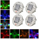 4Pcs LED Solar Energy Car Wheel Tire Flash Light Valve Cap RGB Lamp with Remote Controller