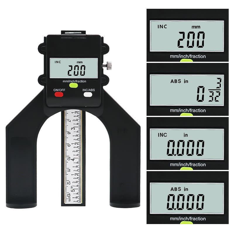 Self Standing Trend 0-80mm Woodworking Digital Depth Gauge with Magnetic Feet
