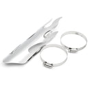 9 Inch Exhaust Muffler Pipe Heat Shield Flame Cover Heel Black/Chrome