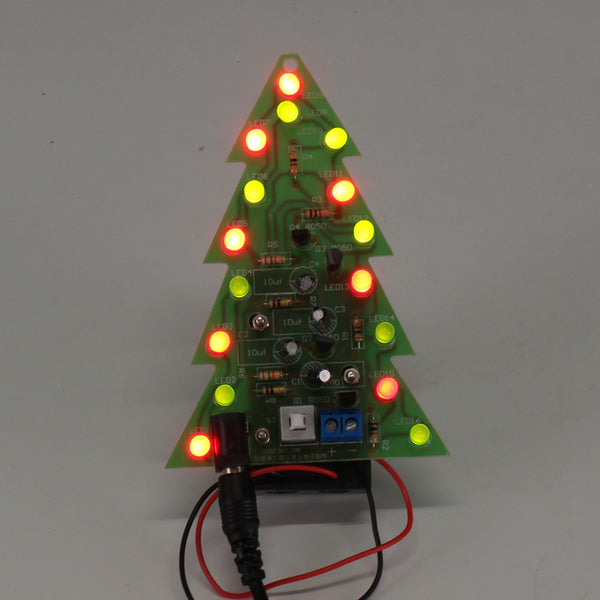 Assembled Christmas Tree 16x LED Color Light Electronic PCB Decoration Tree Children Gift