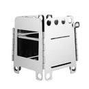 BBQ Cooking Stove Outdoor Stainless Steel Grill Mini Portable Wood Camping Wood-burning Stove